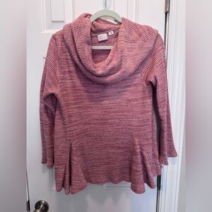 Anthropologie Mauve Cowl Neck Sweater